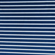 Dark Navy and White Stripe Nylon Spandex Swimsuit Fabric