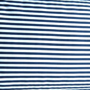Navy and White 1/4 inch Stripe Nylon Spandex Swimsuit Fabric