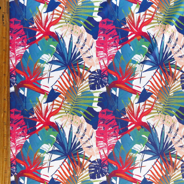 Neon Foliage Poly Spandex Swimsuit Fabric