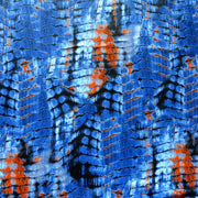 Orange/Blue Gator Print Poly Spandex Swimsuit Fabric