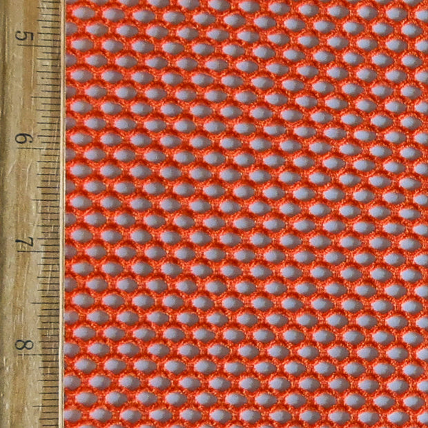 Orange Diamond Nylon Spandex Mesh Fabric