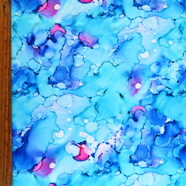 Paint Drops Nylon Spandex Swimsuit Fabric