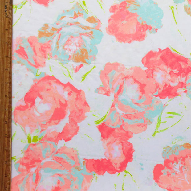 Paint Floral Nylon Spandex Swimsuit Fabric