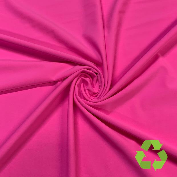 Shocking Pink Palm Rec 18 Recycled Nylon Spandex Swimsuit Fabric