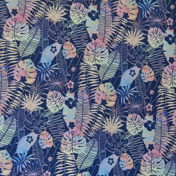 Pastel Tie Dye Jungle Recycled Nylon Spandex Swimsuit Fabric