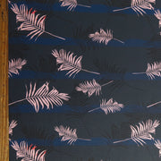 Peach Palm Stripes Poly Spandex Swimsuit Fabric