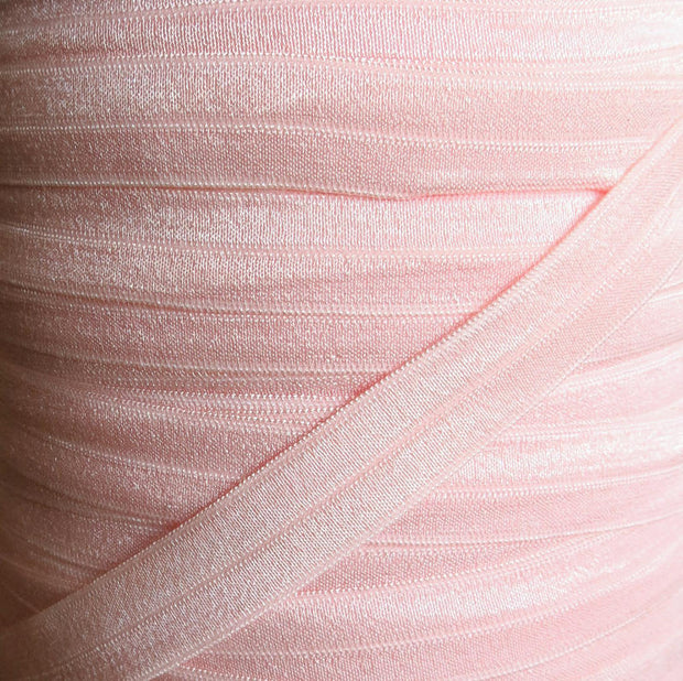 Peachy Pink Fold Over Elastic Trim