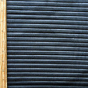 Black Peek a Boo Lycra Stripe Mesh Fabric
