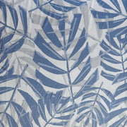 Blue and Grey Foliage Cotton Spandex Jersey Knit Fabric