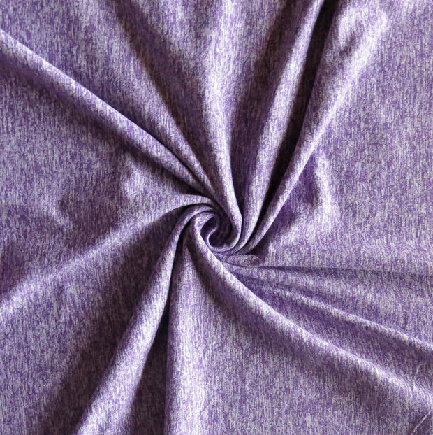 Purple Fizz Marl Poly Lycra Jersey Knit Fabric