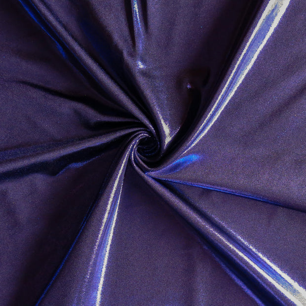 Purple Liquid Metallic Polyester Spandex Swimsuit Fabric