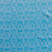Reaction Aqua Leaf Outline Poly Lycra Knit Fabric - 1 1/3 Yard Pieces
