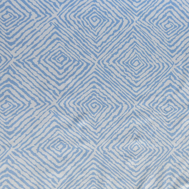 Reaction Blue Corners Poly Lycra Knit Fabric