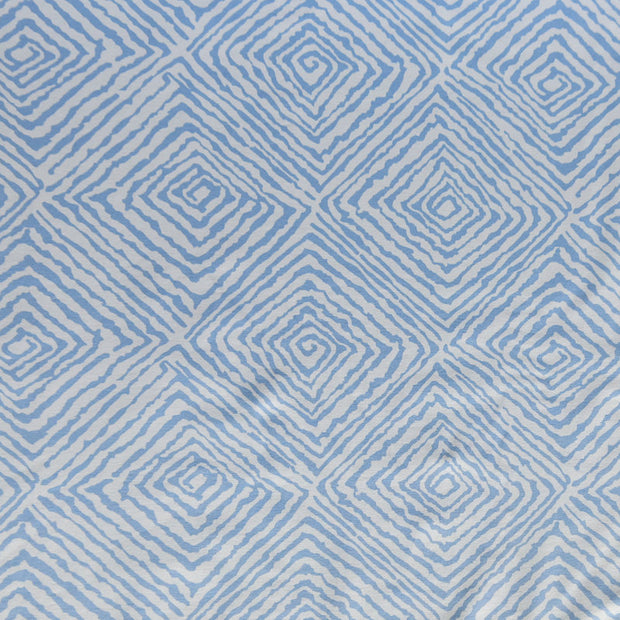 Reaction Blue Corners Poly Lycra Knit Fabric