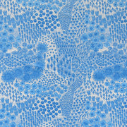 Reaction Blue Ditsy Garden Poly Lycra Knit Fabric