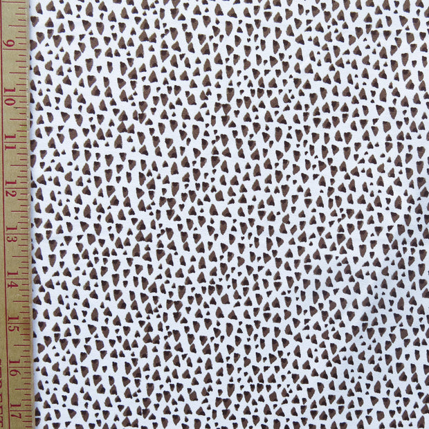 Reaction Brown/Khaki Speckles Poly Lycra Knit Fabric - 28" Remnant