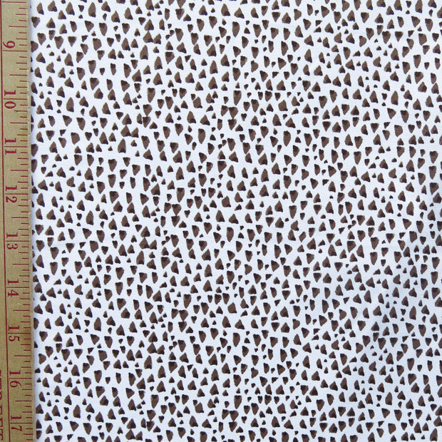 Reaction Brown/Khaki Speckles Poly Lycra Knit Fabric - 28" Remnant