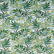 Reaction Green Branches and Blossoms Poly Lycra Knit Fabric