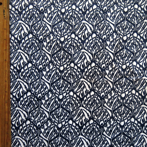 Reaction Leaves Poly Lycra Knit Fabric