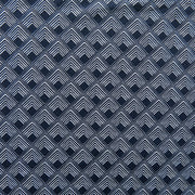 Reaction Navy Diamond Overlap Poly Lycra Knit Fabric