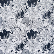 Reaction Navy Lilies Poly Lycra Knit Fabric
