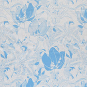 Reaction Powder Blue Lilies Poly Lycra Knit Fabric