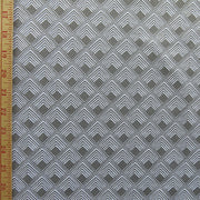 Reaction Taupe Diamond Overlap Poly Lycra Knit Fabric