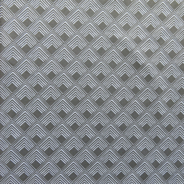 Reaction Taupe Diamond Overlap Poly Lycra Knit Fabric