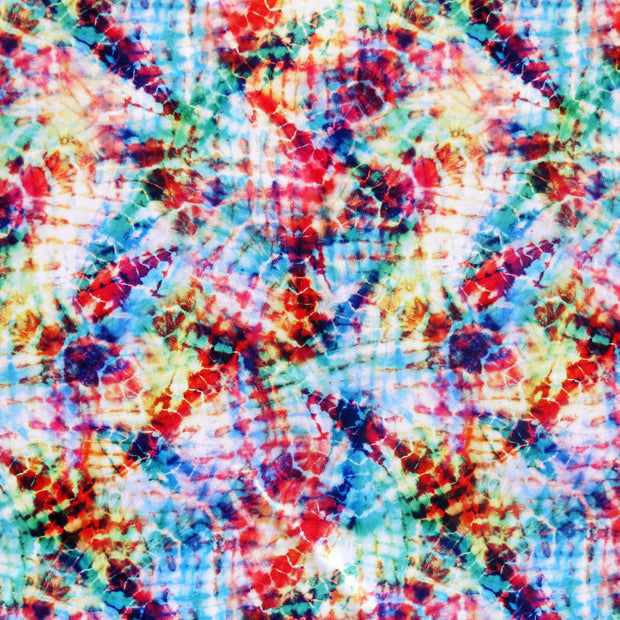 Retro Tie Dye Poly Spandex Swimsuit Fabric