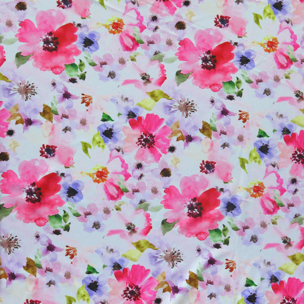 Romantic Flowers Nylon Spandex Swimsuit Fabric