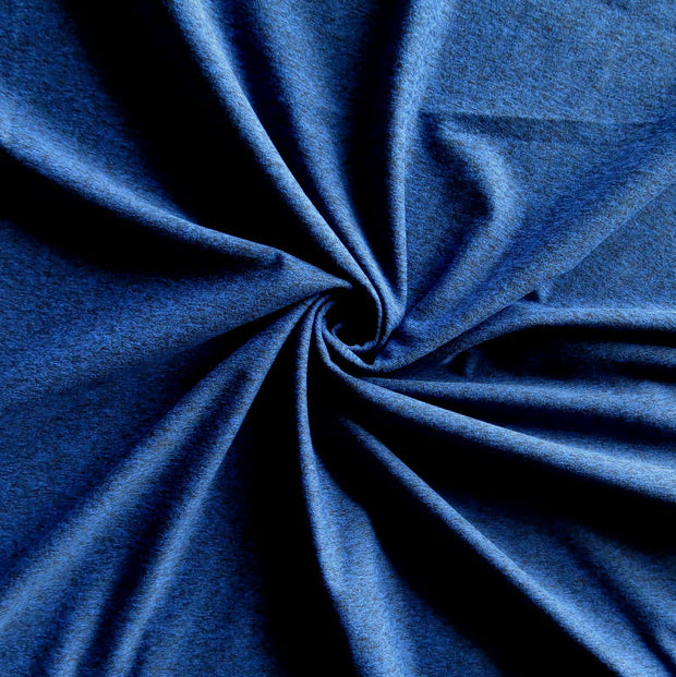 Royal/Black Marl Poly Spandex Jersey Knit Fabric
