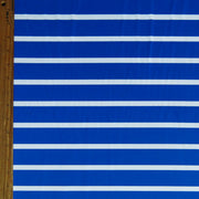 Royal and White Wide Stripe Nylon Spandex Swimsuit Fabric