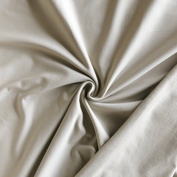 Sand Poly Lycra Fleece Back Knit Fabric