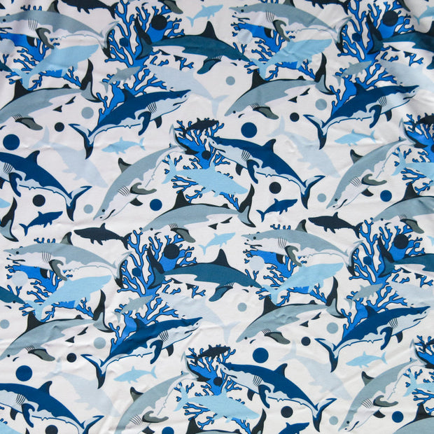Sharks Flow Stretch Boardshort Fabric