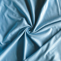 Sky Blue Cotton Lycra French Terry Knit Fabric