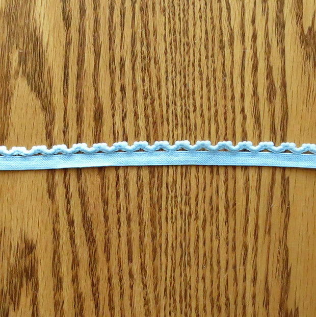 Sky Blue Picot Decorative Elastic Trim