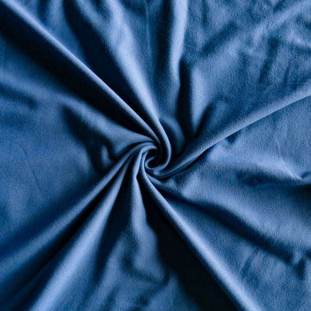 Slate Blue Cotton Lycra Jersey Knit Fabric