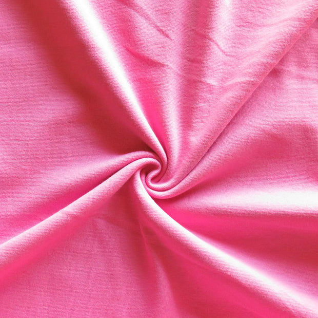 Pink Bloom Cotton Heavy Rib Knit Fabric