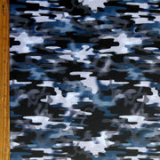 Stormy Camo Nylon Spandex Swimsuit Fabric, Dark Colorway