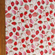 Strawberries and Creme Poly Spandex Swimsuit Fabric