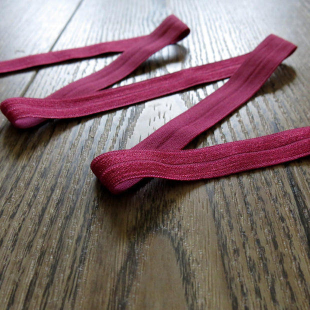 Strawberry Red Fold Over Elastic Trim