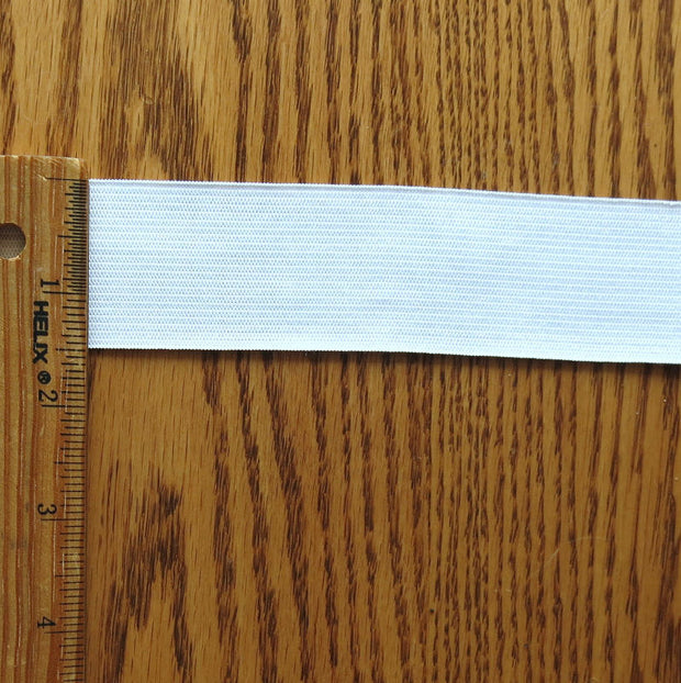 White 1.5" Swimsuit Elastic