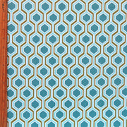 Teal/Olive Geo Nylon Spandex Swimsuit Fabric
