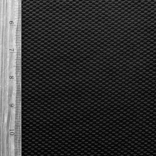 Black Thermo Micropoly Lycra Jersey Knit Fabric