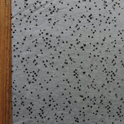 Tiny Black and Rose Gold Foil Hearts on Heathered Grey Rayon Spandex French Terry Fabric