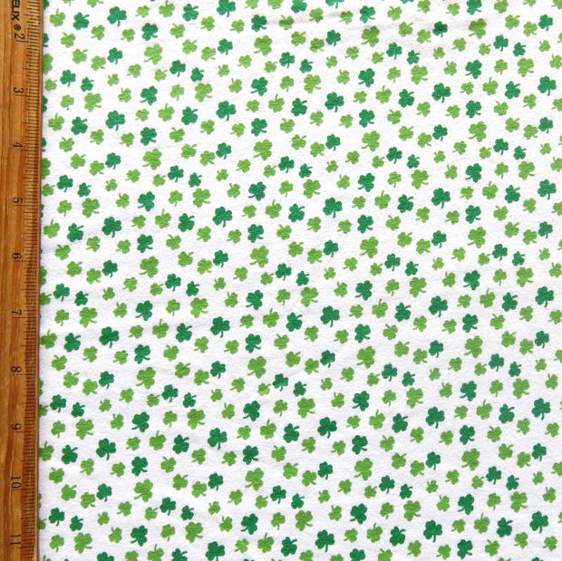 Tiny Shamrocks Cotton Spandex Jersey Knit Fabric