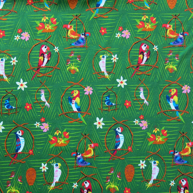Parrot Party Cotton Knit Fabric