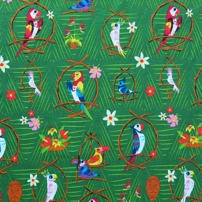 Parrot Party Cotton Knit Fabric