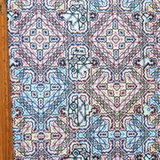 Triangle Tribal Poly Spandex Swimsuit Fabric - 20" Remnant