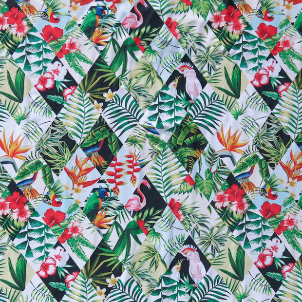 Tropical Diamonds Nylon Spandex Swimsuit Fabric